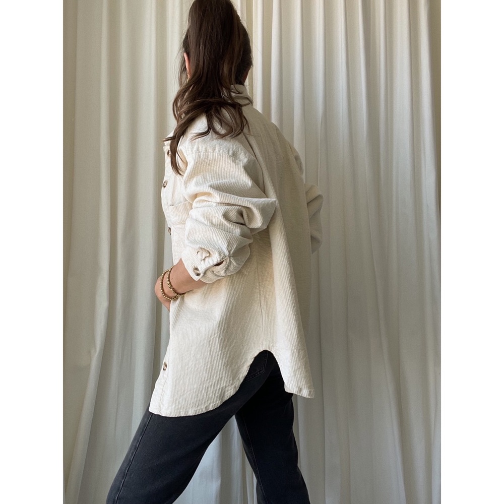 GALA CORDUROY SHIRT — In Ivory - Picture 5 of 8